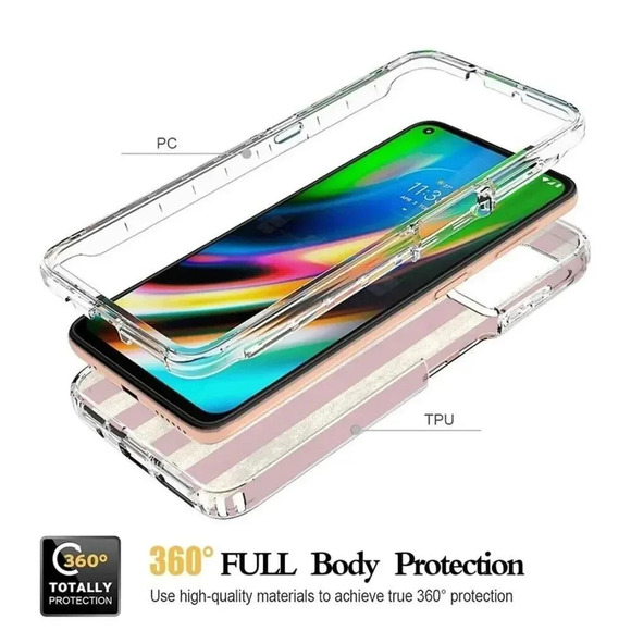 Flag Case For Moto G9 Plus XT2087-1 6.81” With Tempered Glass Screen Protector - Picture 4 of 9